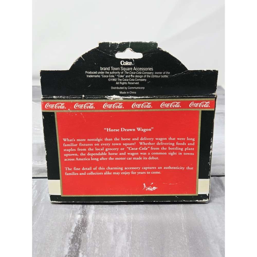 Coca-Cola Town Square Collection Horse Drawn Wagon Item #7910 -‎ NIB - Picture 6 of 6